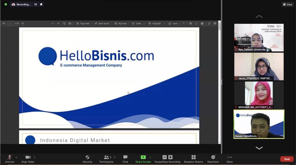 Diskusi Kerjasama Hello Bisnis & Telkom University.