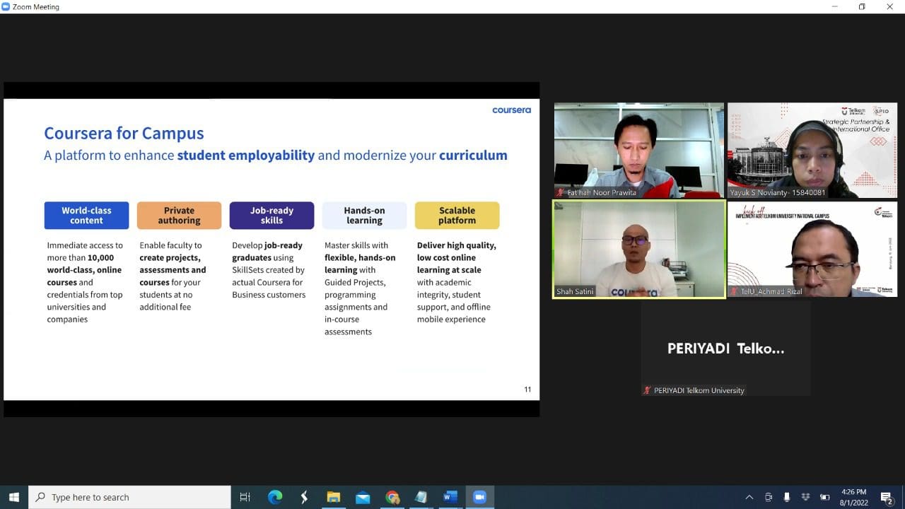 Discussion Meeting with Coursera & Telkom University