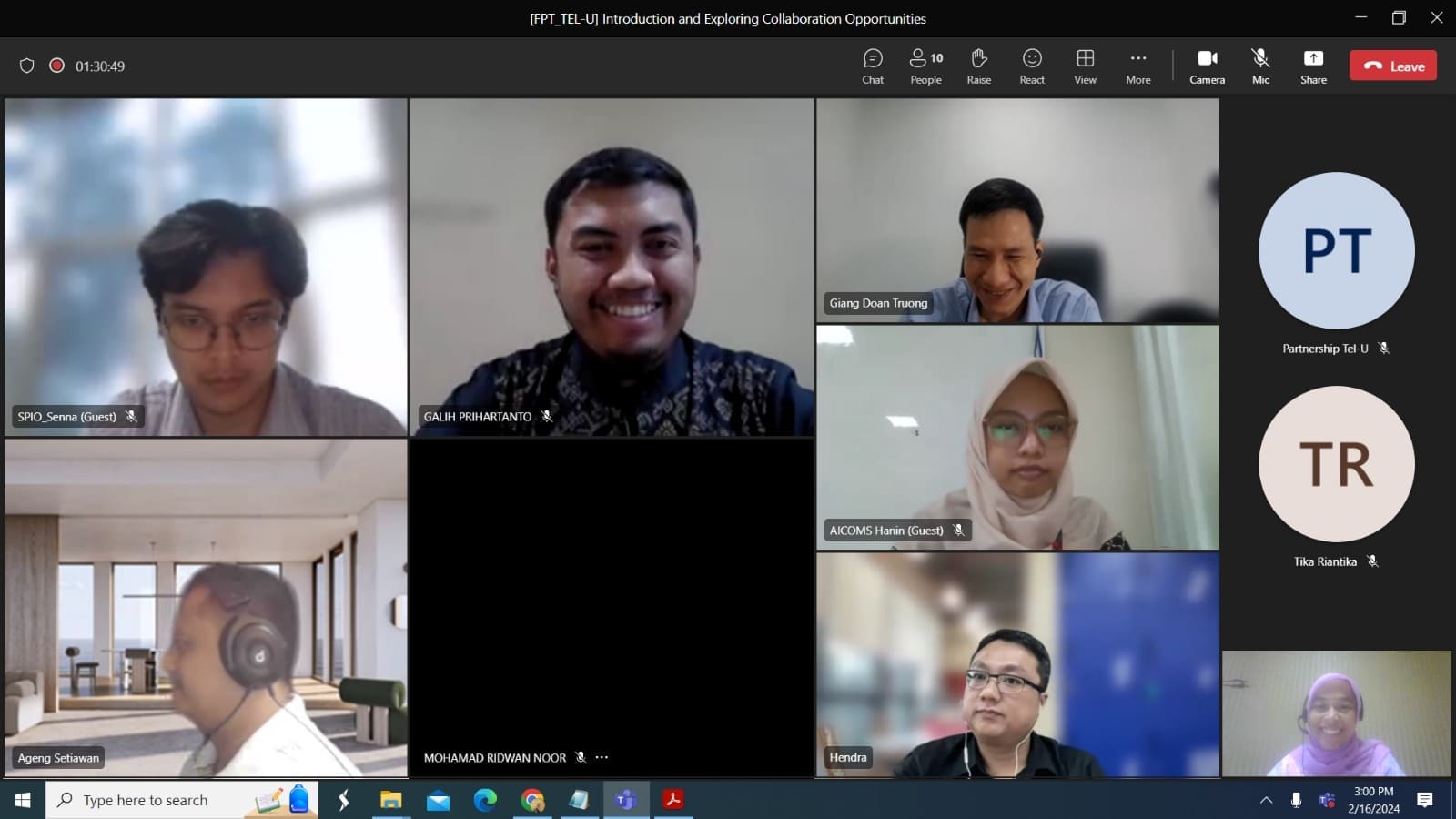 Diskusi Potensi Kerjasama TelU & PT FPT Software Indonesia