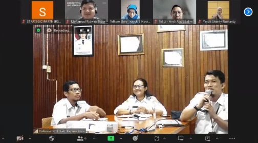 Online Meeting dengan Dinas Komunikasi dan Informasi Kapuas Hulu dan Malawi